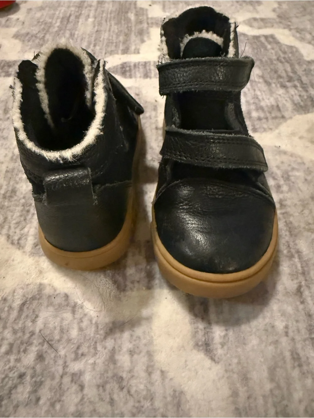 UGG Kids Black High-Top Boots with Gum Sole